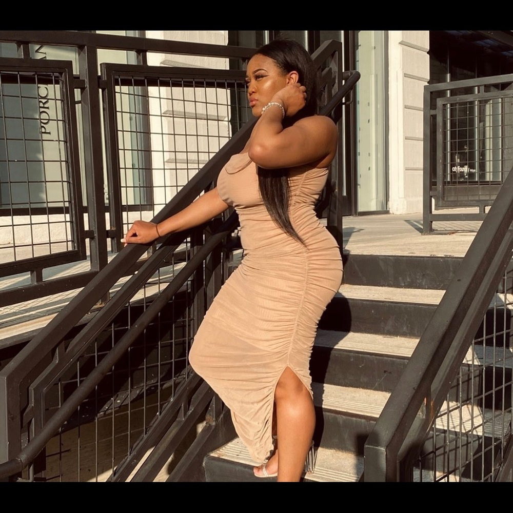 Spaghetti Strap Nude Dress